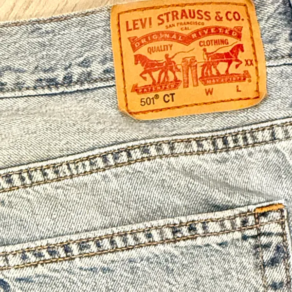 Levi's Light Blue High-Rise Button-Fly Distressed Women's Jeans - Image 7