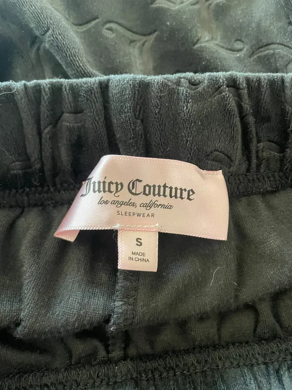 Juicy Couture Velour Shorts Black - Image 3
