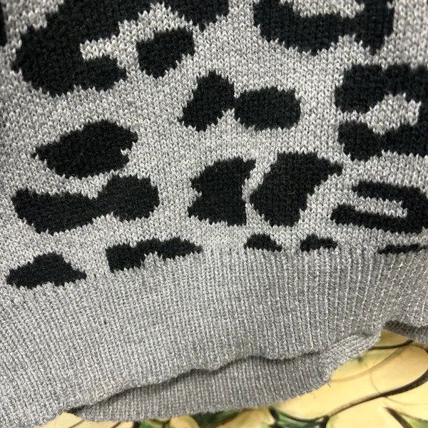 Unbranded Woman’s Leopard Print Long Sleeve Acrylic Cardigan Sweater OS - Image 8