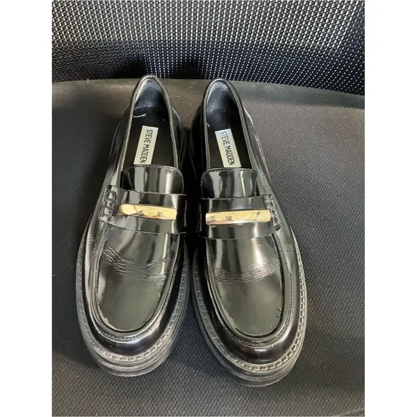 Steve Madden Rodrigo Black Loafer Platform Punk School Girl Sz 6.5 - Image 2