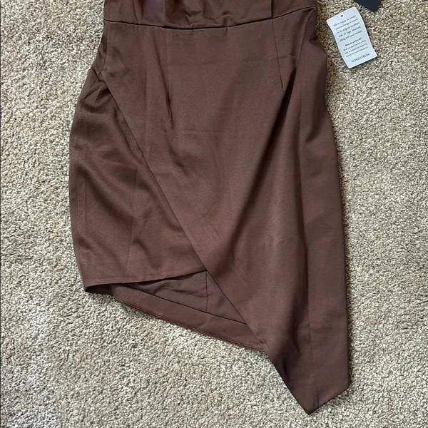 Elliatt Brown Asymmetrical Dress - Image 4