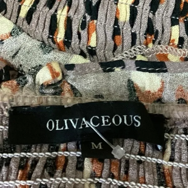 Olivaceous Multicolor Smocked V Neck Sleeveless Ruffle Bodycon Mini Dress Size M - Image 4