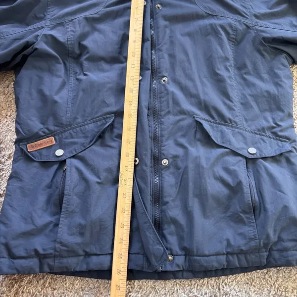 Columbia Parka Jacket Women's‎ XL Navy Sherpa Fleece Lined Hood Insulated - Image 5