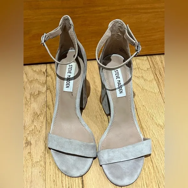 Steve Madden Carrson Heeled Sandal Taupe Suede - Image 2