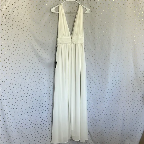 Lulu's Elegant White Maxi Dress - Image 2