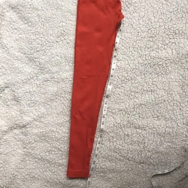 Orange high waisted yoga pants. Size XS. - Image 4