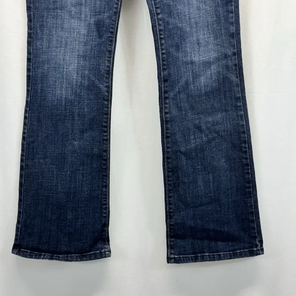 American Eagle Original Boot Jeans Women's  8 Short Bootcut Dark Wash Fade Boho - Image 3