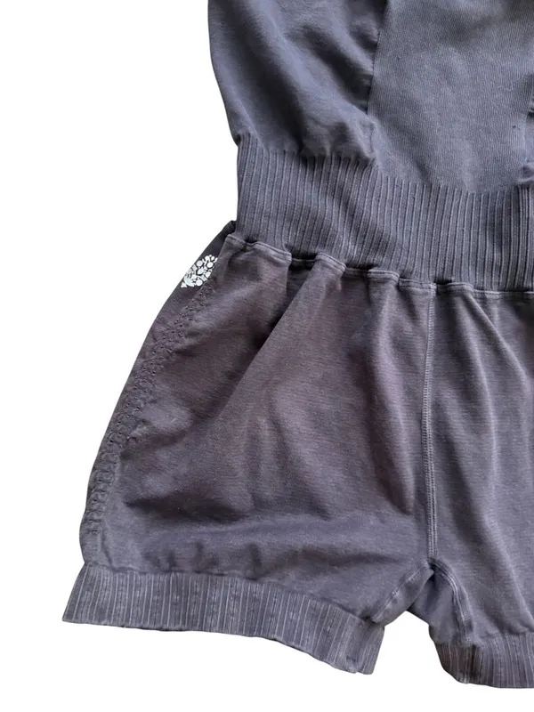 FREE PEOPLE Movement Gray Black Active Romper Size M/L - Image 5