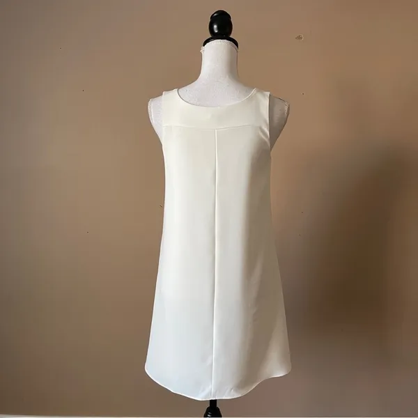 AMANDA UPRICHARD | Cream V-neck A-line Mini Dress Sz S - Image 5