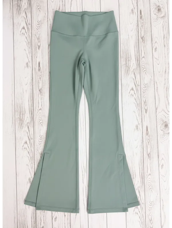 Yogolicious LUX Women’s Small Sage Green High Rise Flare Yoga Leggings - Image 2