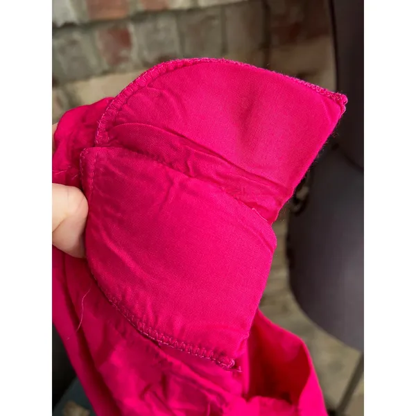 Blouse short sleeve hot pink shoulder pads - Image 5