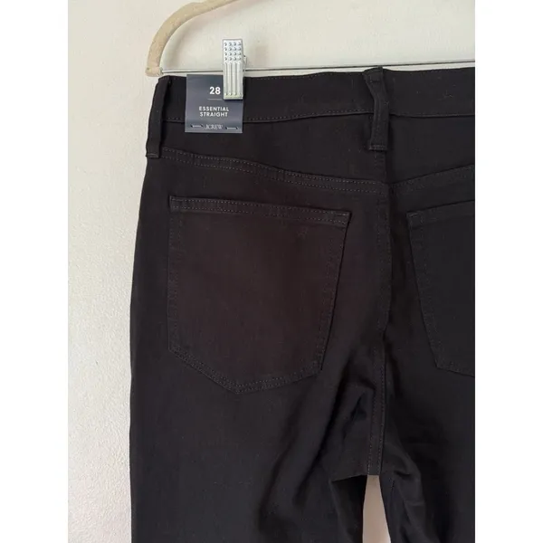 NWD J. Crew Essential Straight Black Jeans Women’s Size 28 All Day Stretch - Image 7