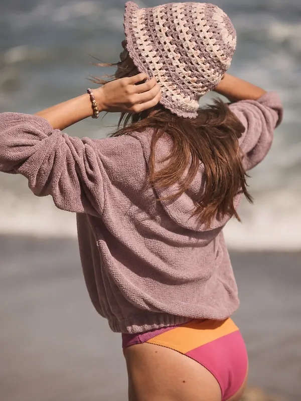 Free People FP Beach Bino Pullover Sweater Mauve Pink/ Dusty Rose Cozy S - Image 2