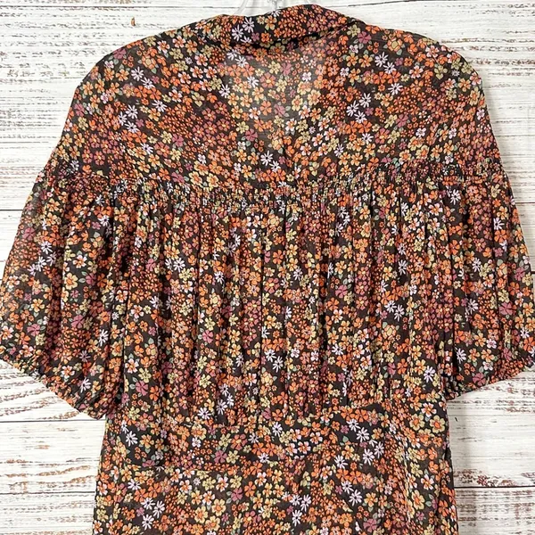 Free People Bonnie Boho Floral Print Mini Dress, EUC, Size Medium, MSRP $148 - Image 14