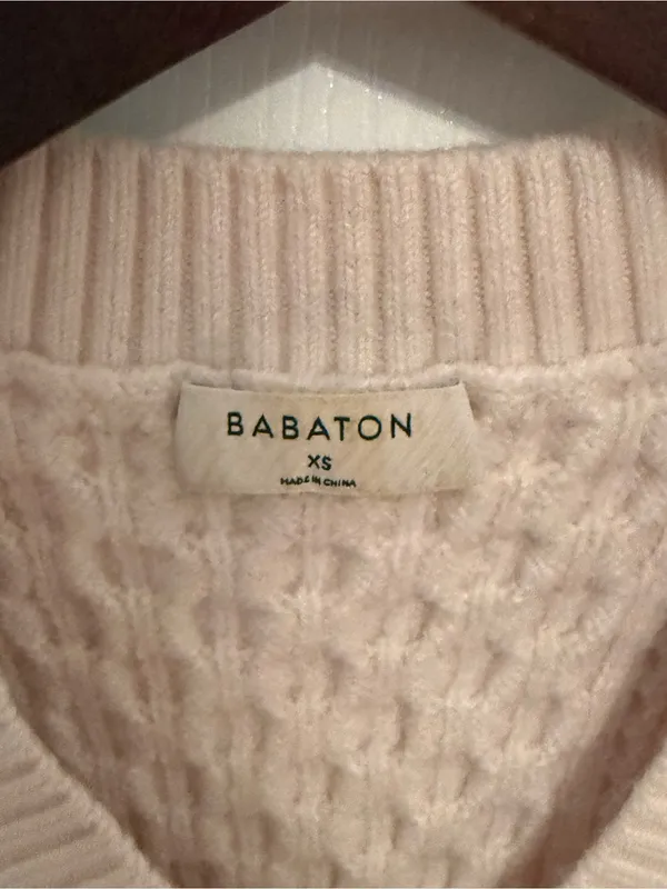 Aritzia Babaton Emporia Cropped Cable Knit Wool Sweater Vest - Image 4