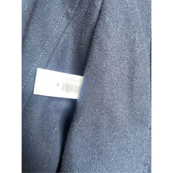 NWT Old Navy Wool Blend Double Breasted Button Down Peacoat Navy Blue M - Image 11