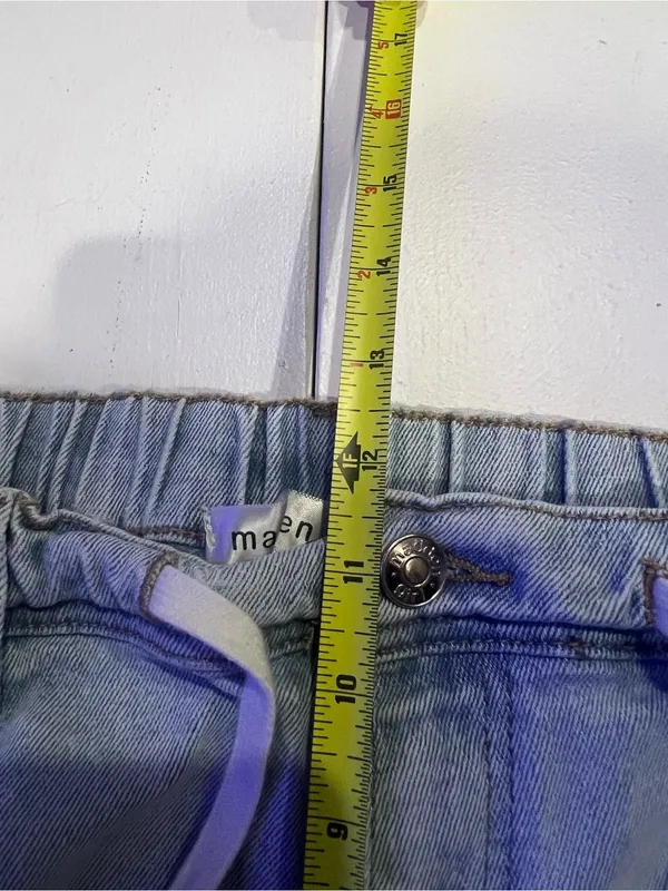 Madden Girl draw string barrel leg jeans size L - Image 8