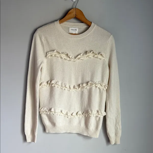 Sézane Andreas Jumper in ecru wool and cashmere XS - Image 2