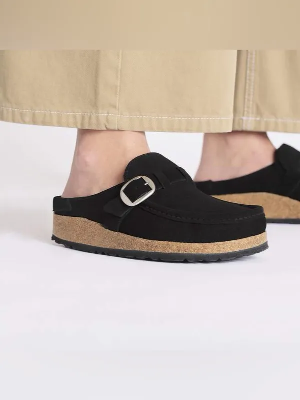 NWOT BIRKENSTOCK women's buckley leather clog in black Size 38 - Image 2