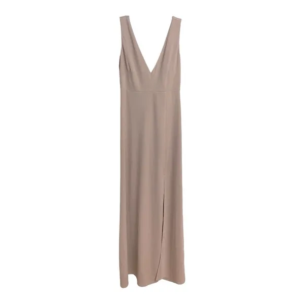 Birdy Grey SHAMIN DRESS CREPE TAUPE LARGE NEW NWT BRIDESMAID WEDDING - Image 8