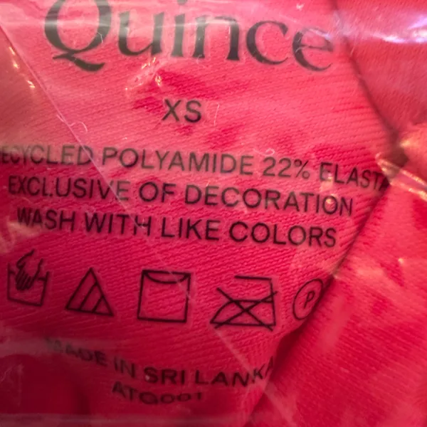NWT Quince Italian Triangle Top Bikini, Hot Pink Sz XS - Image 4