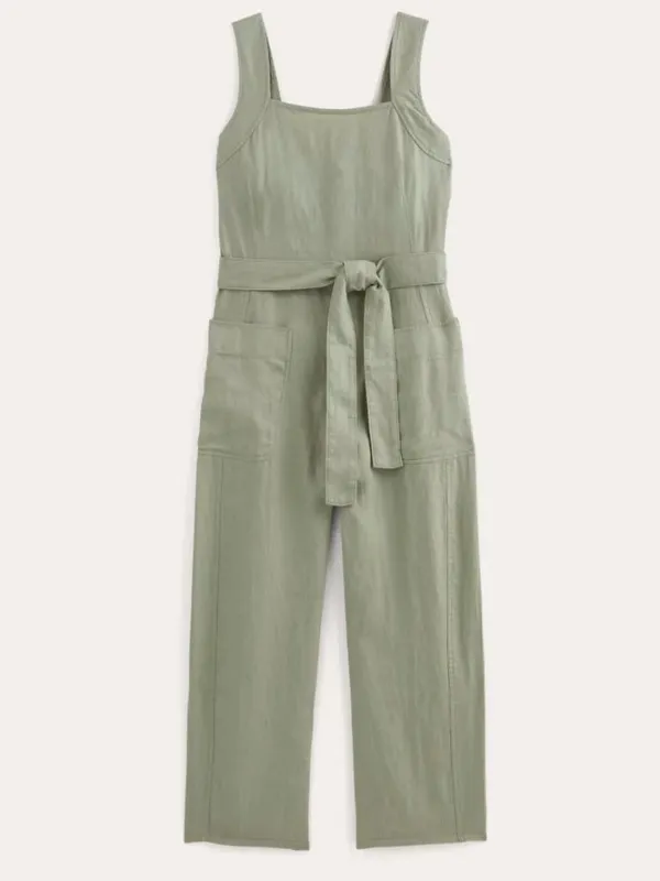 Everlane The Utility Coverall in Linen Seagrass Size 14 - Image 3