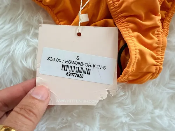 Kittenish Orange Bikini Set Size S - Image 3