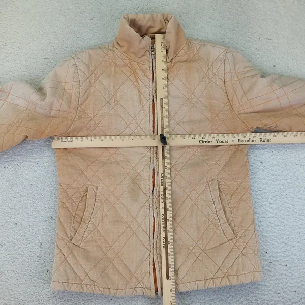 Vintage Forecast Sport Womens Quilted Corduroy Jacket Full Zip Beige Large 44‎ - Image 10