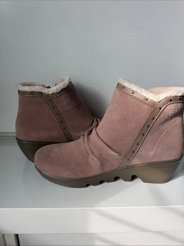 Skechers Women's Dusty Rose Slip-On Winter Ankle Boots - 7W - Image 7