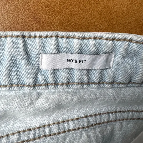 Forever 21 90s Fit Light Wash Distressed Wide Leg Jeans Size 30 Blue‎ Baggy - Image 8