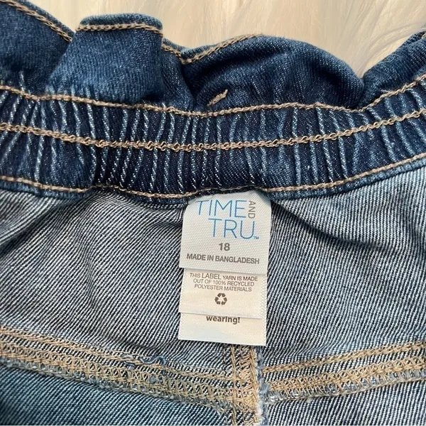 Time‎ and Tru Women's Size 18 Fashion Short Denim Medium Wash Tie Waist Stretch - Image 10