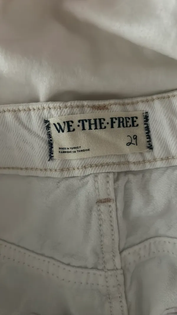 Super cute Free people white jean skirt - Image 5