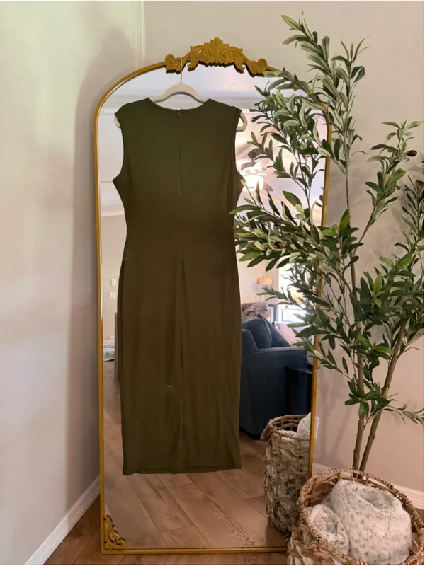 NEW Ribbed Tank Dress Sleeveless Bodycon Midi 2X - Image 6