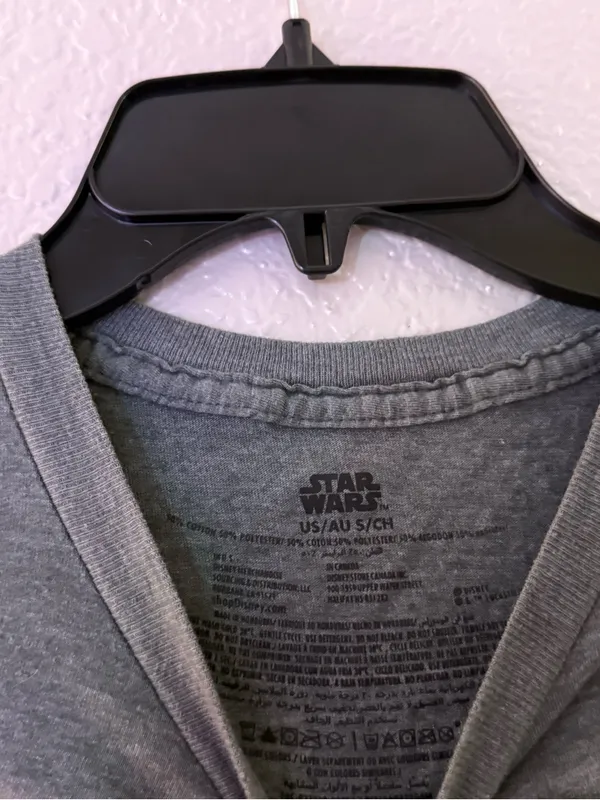 Disney Store Star Wars Marathon Graphic T Shirt Women’s Small Gray Double Sided - Image 9