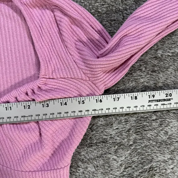 Hollister Must Have Collection Cropped Ribbed Long Sleeve Sz S - Image 6