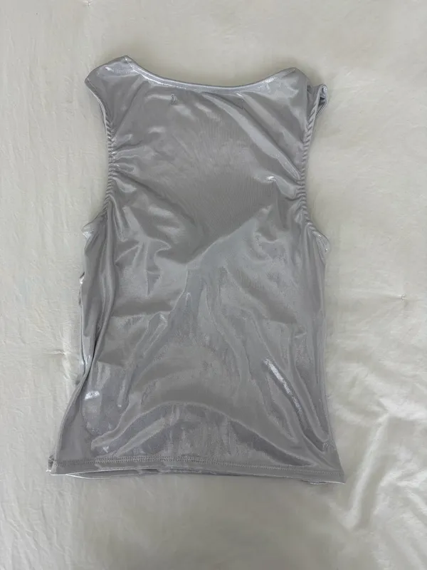 Urban Outfitters Silver Top - Image 5