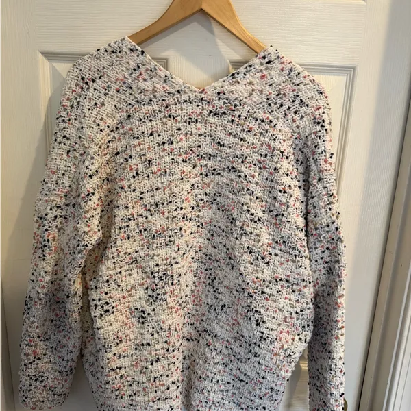 Moon & Madison Cream Confetti Cardigan with Colorful Fleck Detailing - Image 6
