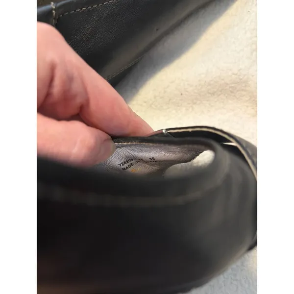 Ecco Black Leather Open Toe Heeled Pumps‎ Buckle Embellished Size 39 - Image 4