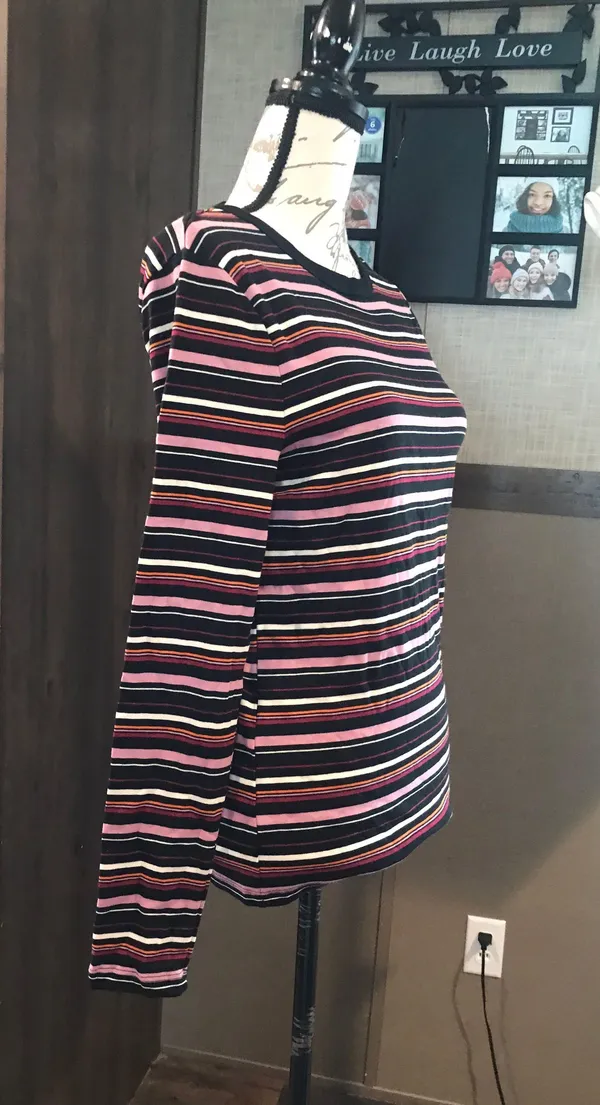 A New Day NWT Size medium striped long sleeve top - Image 2