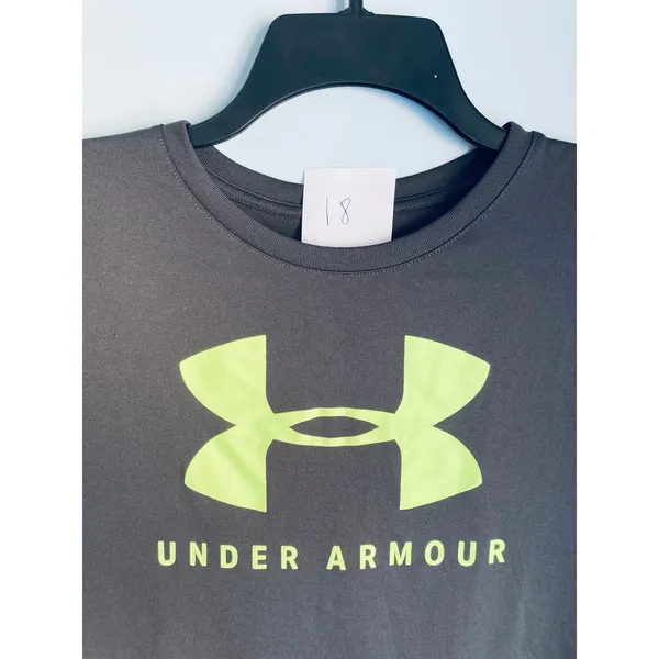 Under Armour Top Medium Gray and Green - Image 5