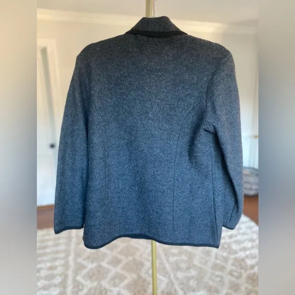 100% Wool Blazer Kasper Timeless‎ Capsule Classic Shawl Collar Elegant Office - Image 3