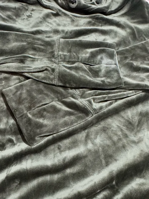 OFFLINE BY AERIE After Party Cowl Neck Velour Hoodie XXL 28” p2p Green $65 EUC - Image 5