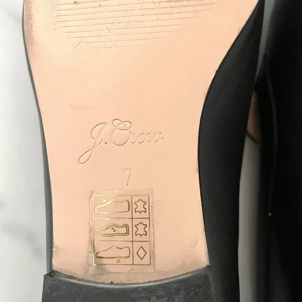 J.Crew Cecile Leather Smoking Slippers Loafers Black 7 Minimalist Classic Flats - Image 11