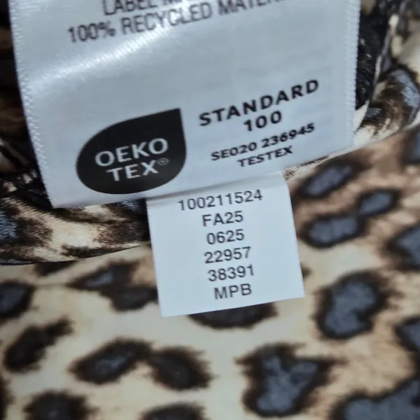 INC International Concepts Leopard Print Satin Pajama Set Brown Large NEW - Image 8