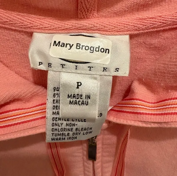 Mary Brogdon Pink Zip Up Hoodie - Image 4