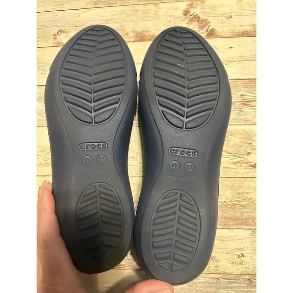 Crocs Sloane Flats Shoes Women's Size 11 Navy Blue Comfort Rubber NWOT - Image 7