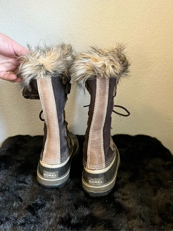 Sorel "Joan Of Arctic" Suede And Faux-Fur Waterproof Snow Boot, 8 Brown - Image 6
