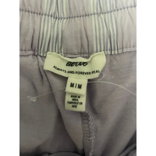 Aerie Lavender Stripe Skort Mini Skirt Button Front Size Medium - Image 6