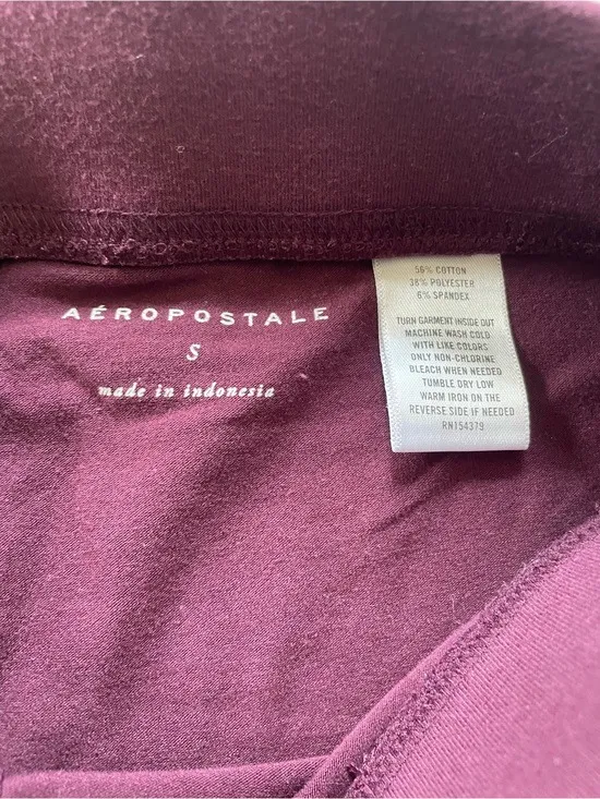 Aeropostale Maroon Leggings size S - Image 2
