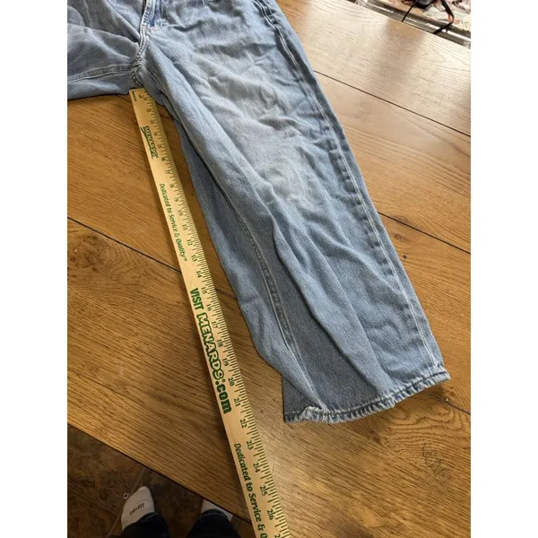 Old Navy Women‎ Size 10 Petite Mid Rise Baggy Wide Leg Denim Jeans Hippie Boho - Image 5